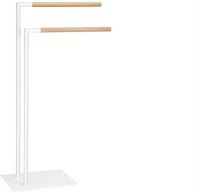 Andrea House Стойка для полотенец белый металл и дерево BA63067