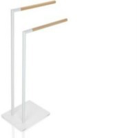 Andrea House Стойка для полотенец белый металл и дерево BA63067