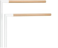 Andrea House Стойка для полотенец белый металл и дерево BA63067