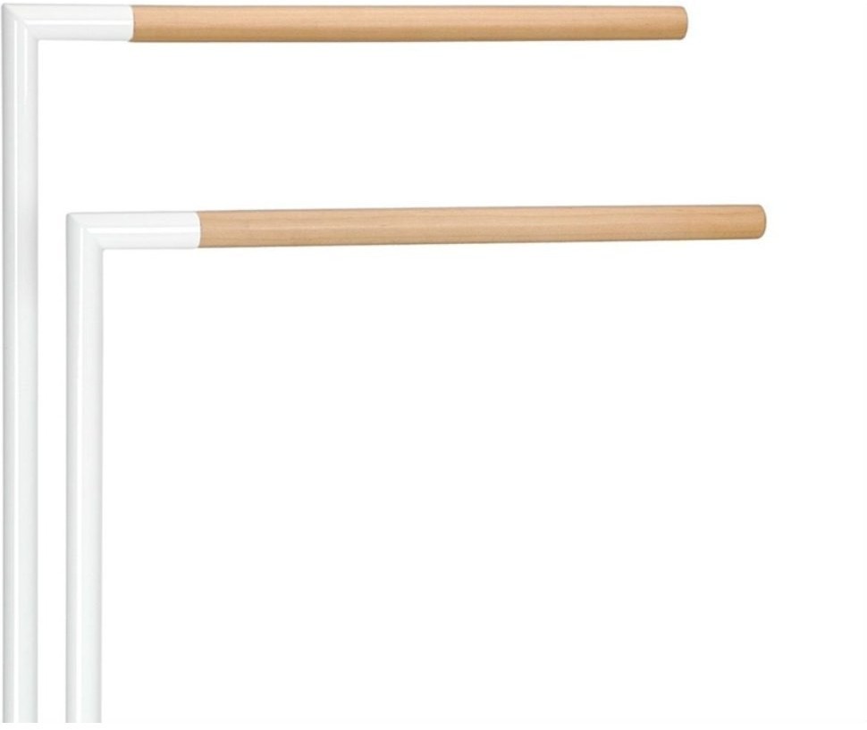 Andrea House Стойка для полотенец белый металл и дерево BA63067