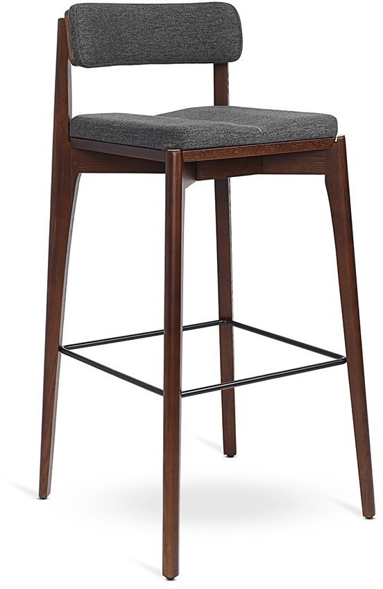 Стул барный aska, рогожка, орех/мокрый асфальт (77804)