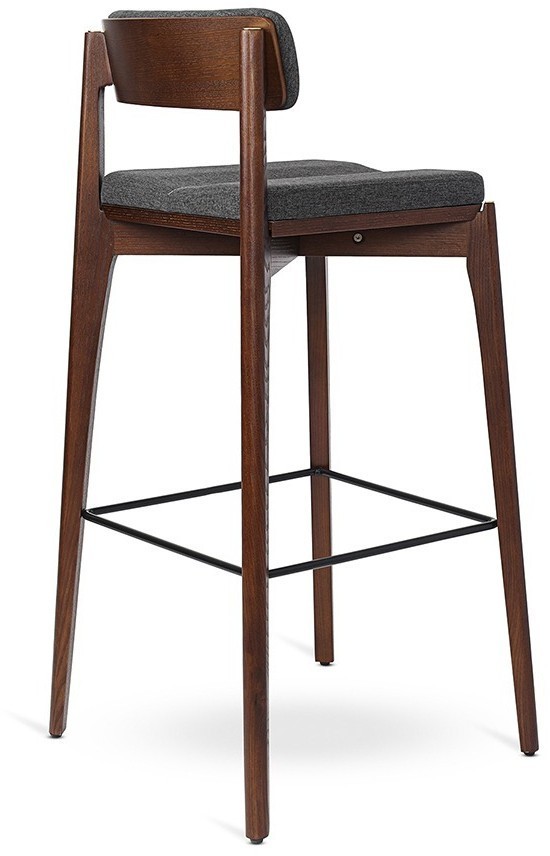 Стул барный aska, рогожка, орех/мокрый асфальт (77804)