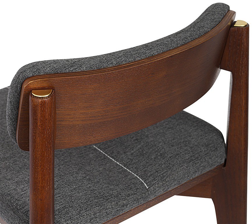 Стул барный aska, рогожка, орех/мокрый асфальт (77804)