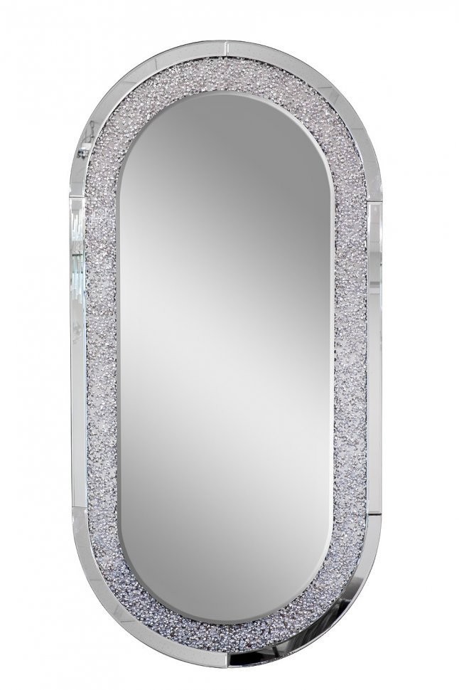 Зеркало овальное в раме с кристаллами 120*60см (TT-00007254)
