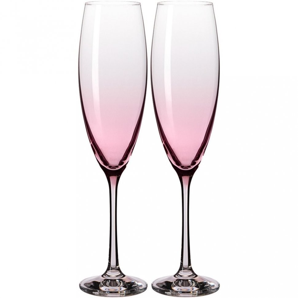 Набор бокалов для шампанского из 2шт "sophia rose" 230 Bohemia Crystal (674-823)