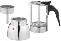 Кофеварка гейзерная &quot;verre&quot;, 200 мл на 4 чашки, жаростойкое боросиликатное стекло Agness (944-013)