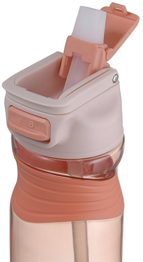 Бутылка для воды slow sip, 450 мл, розовая (74672)