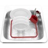 Сушилка для посуды sinkin красный-никель (52739)
