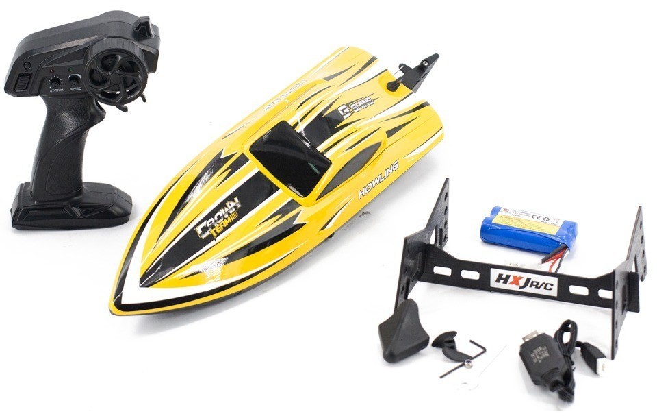 Радиоуправляемый катер Chasing Waves с сумкой (41 см, 35 км/ч) (HJ818-YELLOW-BAG)