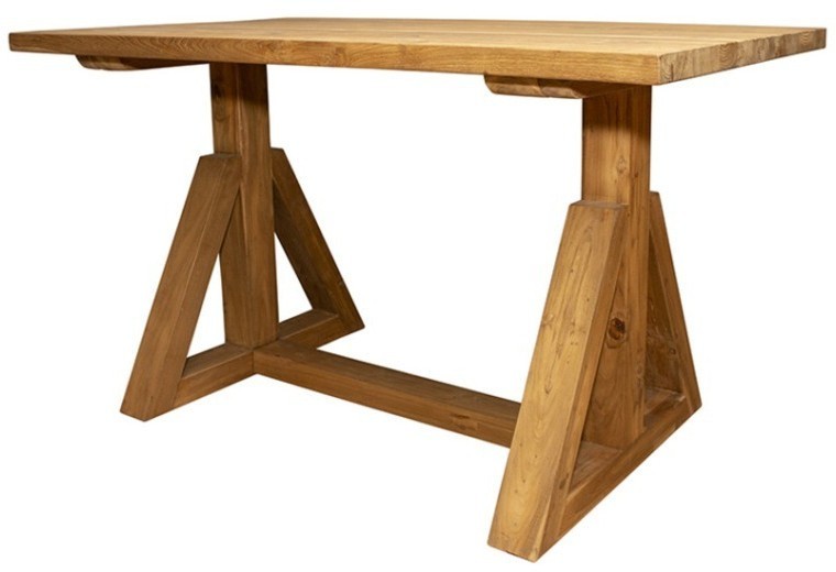Стол Экзо XQSS17-140, массив тикового дерева, Rustic 3/Natural, ROOMERS FURNITURE