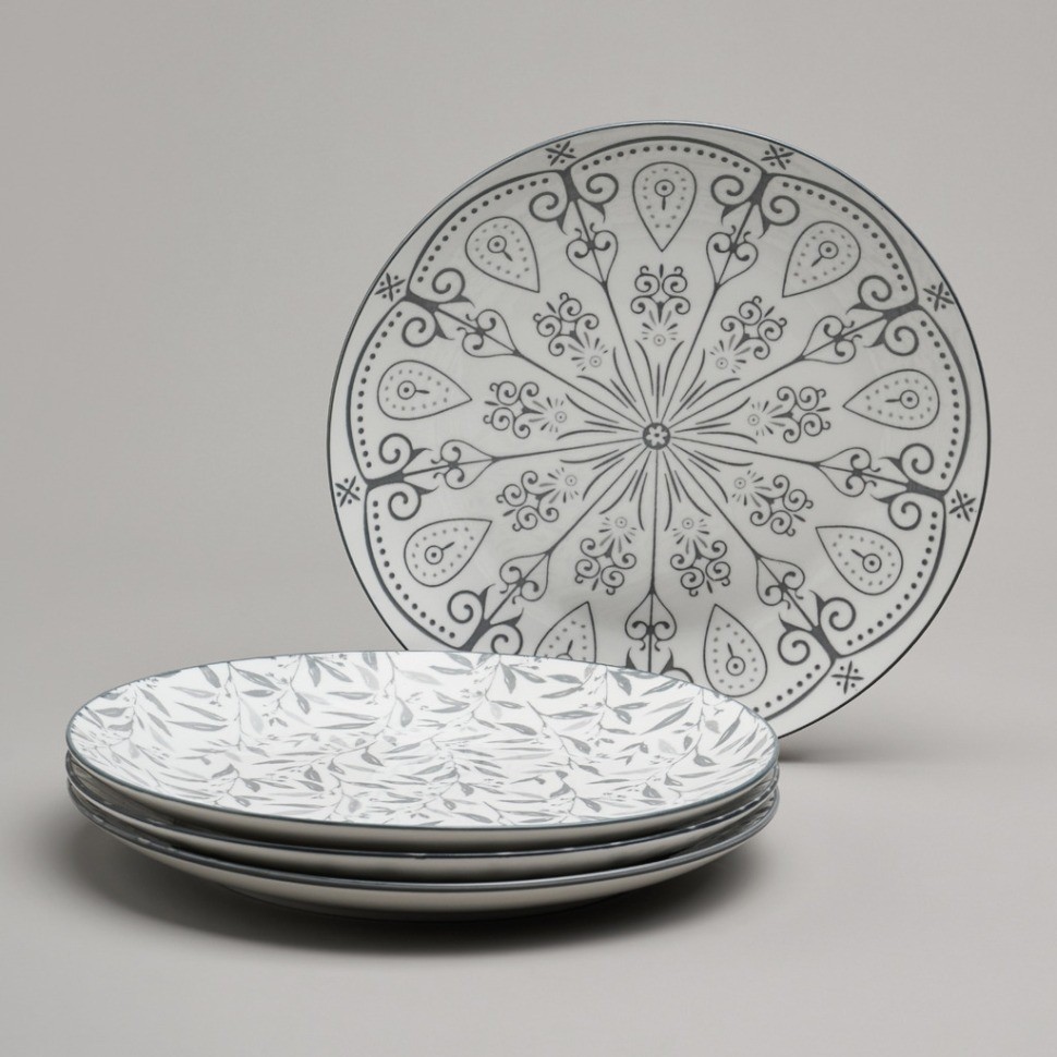 Набор тарелок закусочных bronco "dreams" из 32 шт. диаметр=20,5 см (582-124)