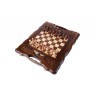 Шахматы + нарды резные с Араратом 30 с ручкой, Haleyan (28268)