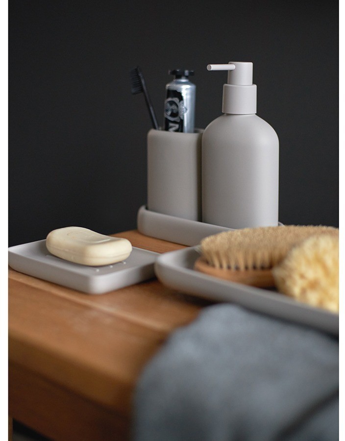 Диспенсер для жидкого мыла slim, светло-серый (78867)