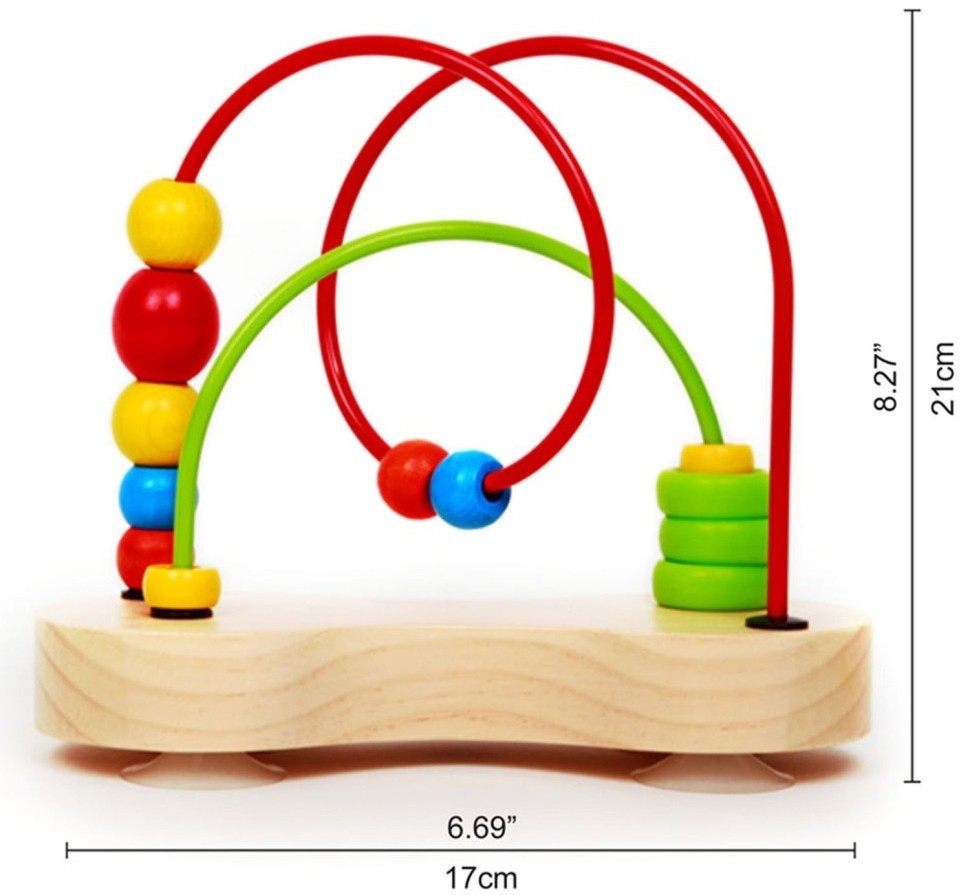Игрушка детский деревянный лабиринт "Цветные шарики" (E1801_HP)