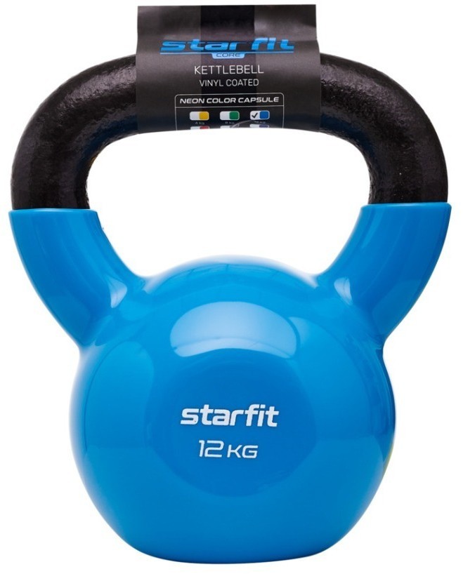 Гиря виниловая STARFIT DB-401, 12 кг, синий (998519)