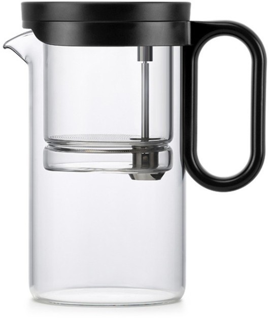 Чайный инфузер P002A-500, Боросиликатное стекло, металл, clear/black, SAMADOYO