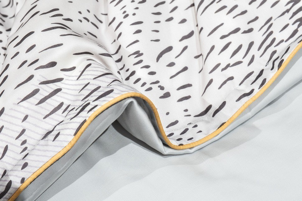 Пододеяльник Нувола принт тенсель серый 145*210 (TT-00011336)