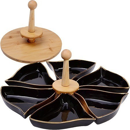 Менажница с ручкой вращающаяся 6 секции LORAINE (12119)