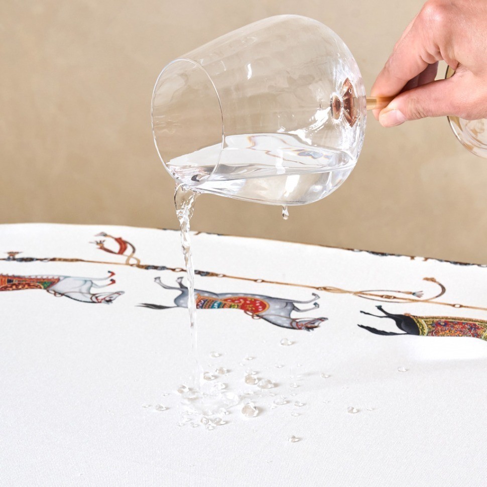 Скатерть овальная "passage"160х220см ,белый, 100% хлопок,твил, пропитка Lefard (850-759-41)