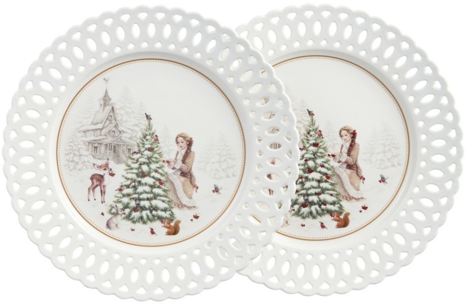 Набор тарелок обеденных lefard "морозко" 2 шт. 26,5 см (441-047)