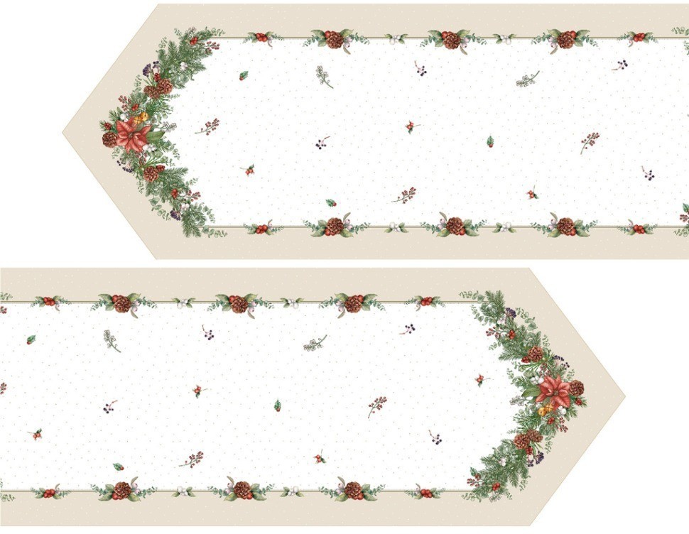Дорожка на стол 45х145 cm  "celebration", цвет: бежевый, tm lefard, полиэстер 100% (986-001-3)