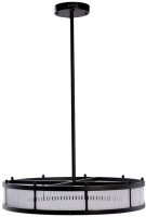 Люстра Ancona круглая чёрный матовый/стекло прозр. d85см (TT-00013206)