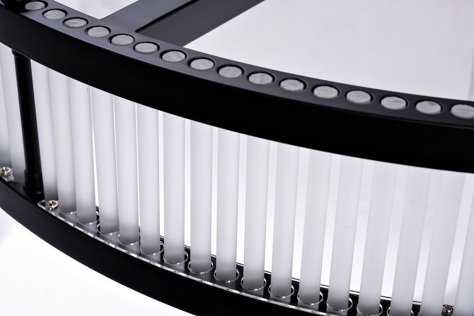 Люстра Ancona круглая чёрный матовый/стекло прозр. d85см (TT-00013206)