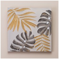 Картина "золотая монстера" 60х60х3 см Bronco (534-203-1)