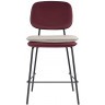 Стул полубарный pea, велюр, бордовый/бежевый (77072)