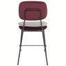 Стул полубарный pea, велюр, бордовый/бежевый (77072)