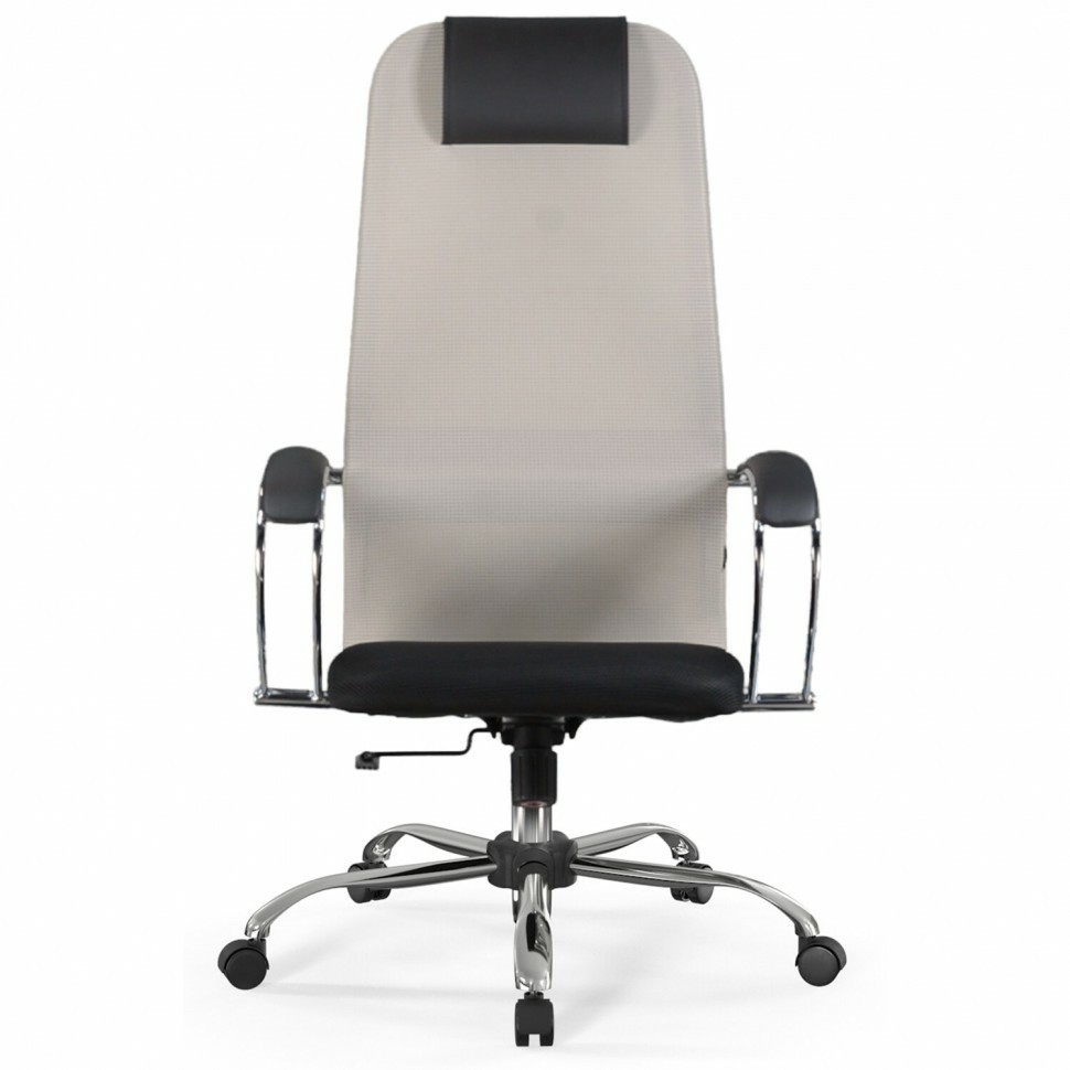 Кресло офисное BRABIX PREMIUM Ultimate EX-800 хром черное/бежевое 532913 (94680)