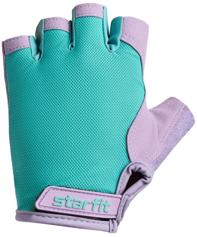 Перчатки для фитнеса WG-105, с гелевыми вставками, мятный/лиловый (2108074)