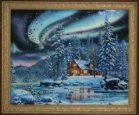 Картина Северное сияние с кристаллами Swarovski (1274)