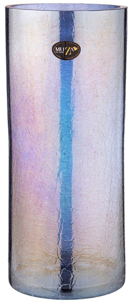 Ваза декоративная цилиндр "cracle blue" диаметр 14,6 см высота 35 см Muza (380-634-1)