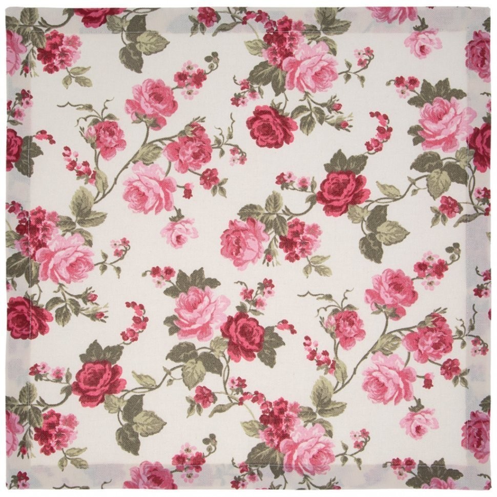 Комплект салфеток  из 4шт,"роза",40х40см, хлопок 100% SANTALINO (850-816-81)