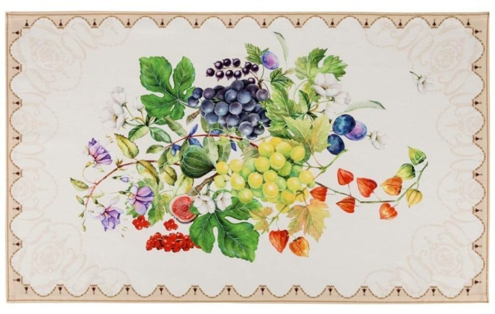 Комплект полотенец из 2х шт  "натюрморт" 40*70 см.,40*40 см. 100% хлопок,твилл+махра жёлтое SANTALINO (850-708-65)