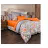 Кпб 2-х сп "пастораль",х\б 100%,оранжевый+серый под 175*215 -1шт., пр 240*240 -1шт., нав 70*70*5-2шт SANTALINO (985-211)