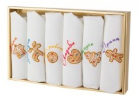 Комплект салфеток 42*42см-6шт., &quot;пряничное гадание&quot;, п/э100%, белый (850-519)