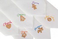 Комплект салфеток 42*42см-6шт., &quot;пряничное гадание&quot;, п/э100%, белый (850-519)