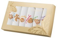 Комплект салфеток 42*42см-6шт., &quot;пряничное гадание&quot;, п/э100%, белый (850-519)