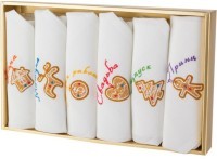 Комплект салфеток 42*42см-6шт., &quot;пряничное гадание&quot;, п/э100%, белый (850-519)