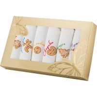 Комплект салфеток 42*42см-6шт., &quot;пряничное гадание&quot;, п/э100%, белый (850-519)