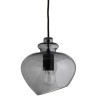Лампа подвесная grace, 25хD21 см, дымчатое стекло, черный цоколь (67996)