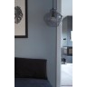 Лампа подвесная grace, 25хD21 см, дымчатое стекло, черный цоколь (67996)