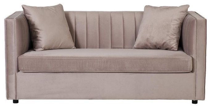 Диван Paolo двухместн.раскл. велюр беж. Bel16 182*90*78см,2 под. (TT-00004723)