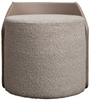 Пуф Bruno букле/иск.кожа бежевый Orso BEG+Enzo260 50*50*51см (TT-00015149)
