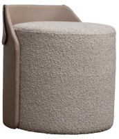 Пуф Bruno букле/иск.кожа бежевый Orso BEG+Enzo260 50*50*51см (TT-00015149)