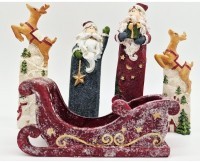 Набор из 5-ти фигурок 2 Деда Мороза, сани, 2 оленя Lefard (162-236-1)