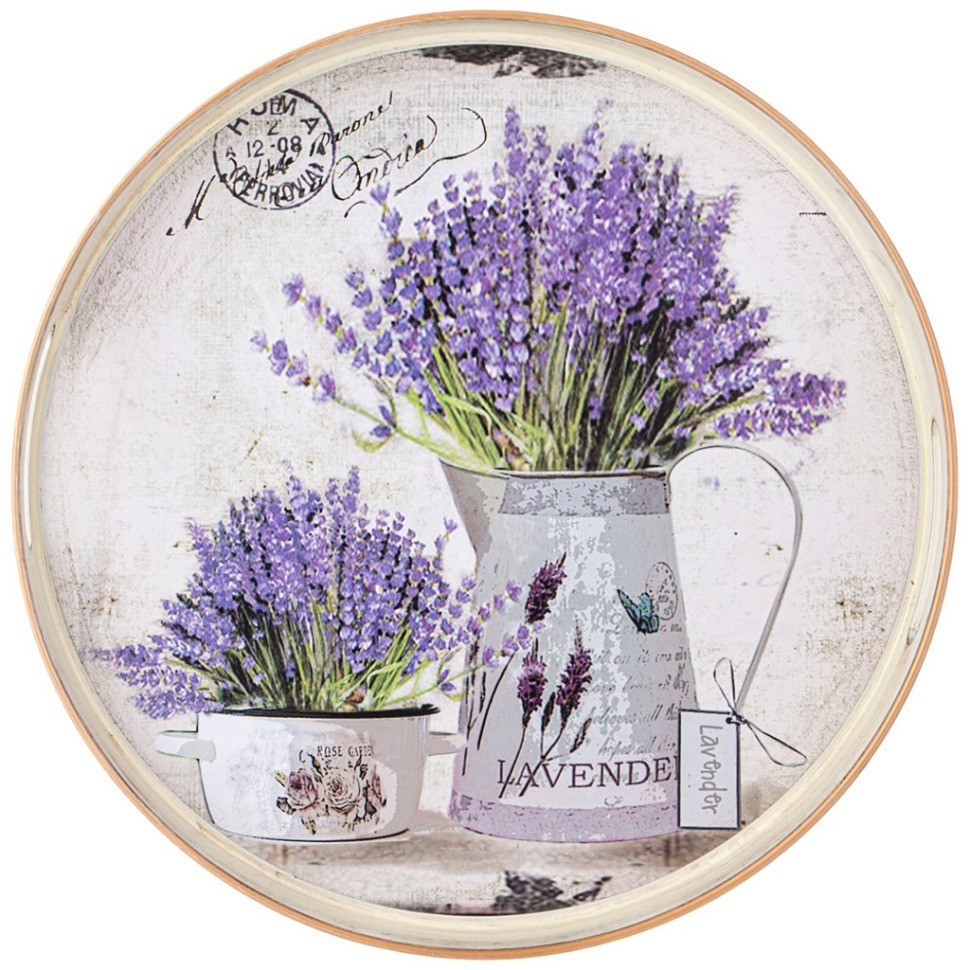 Поднос коллекция "старинный прованс" диаметр = 33 см Lefard (106-659)