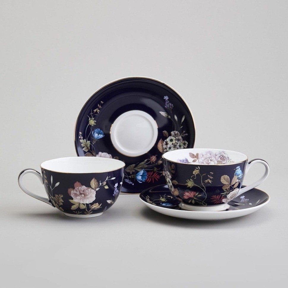 Чайный набор lefard "кобальт" на 2 пер. 4 пр. 300 мл (86-2504-1)